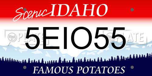 5EIO55 Idaho License Plate