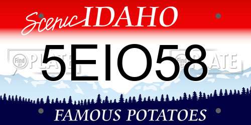 5EIO58 Idaho License Plate