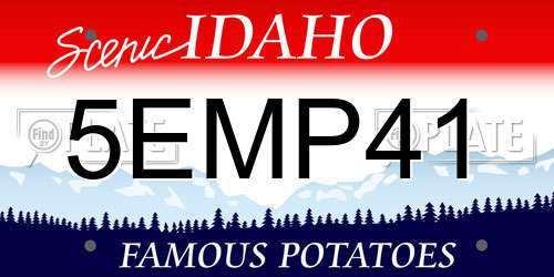 5EMP41 Idaho License Plate