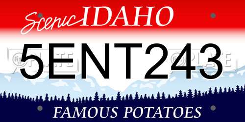5ENT243 Idaho License Plate