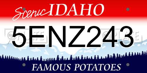 5ENZ243 Idaho License Plate