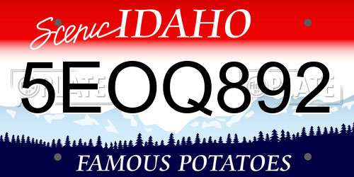 5EOQ892 Idaho License Plate
