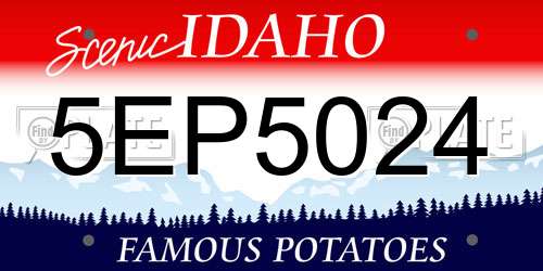 5EP5024 Idaho License Plate