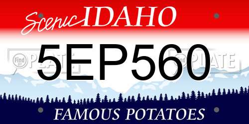 5EP560 Idaho License Plate