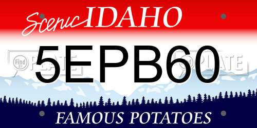 5EPB60 Idaho License Plate