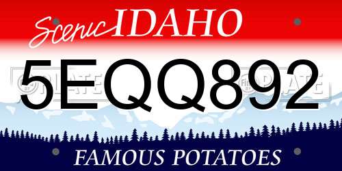 5EQQ892 Idaho License Plate