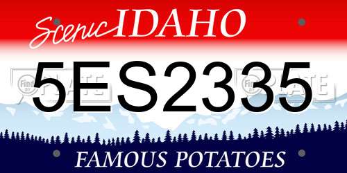 5ES2335 Idaho License Plate