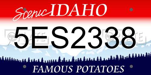 5ES2338 Idaho License Plate