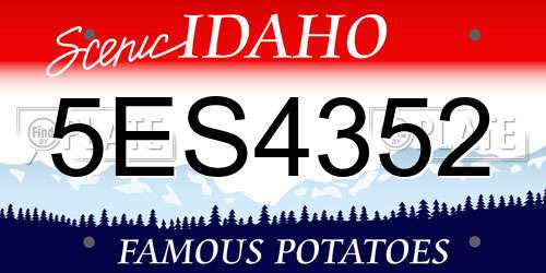 5ES4352 Idaho License Plate