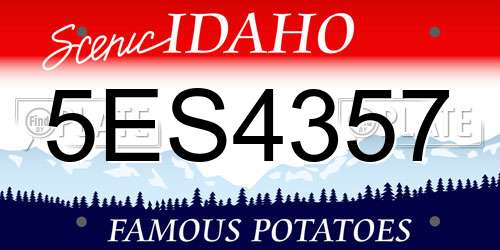 5ES4357 Idaho License Plate