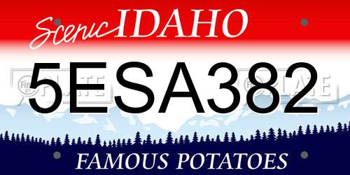 5ESA382 Idaho License Plate
