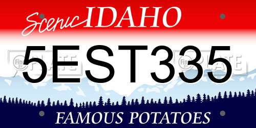 5EST335 Idaho License Plate
