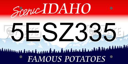 5ESZ335 Idaho License Plate