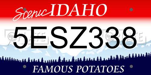 5ESZ338 Idaho License Plate