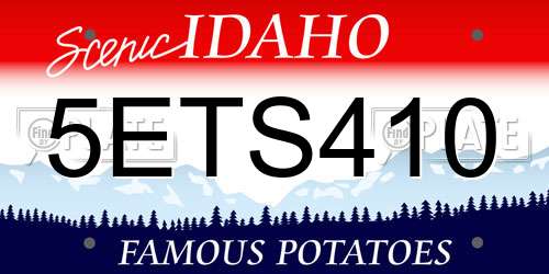 5ETS410 Idaho License Plate