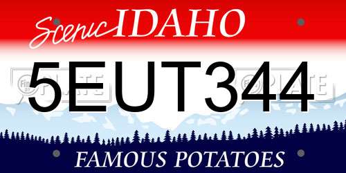 5EUT344 Idaho License Plate