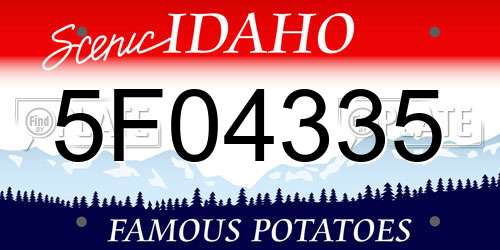 5F04335 Idaho License Plate