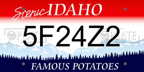5F24Z2 Idaho License Plate