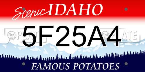 5F25A4 Idaho License Plate