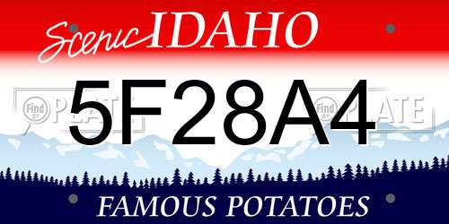 5F28A4 Idaho License Plate