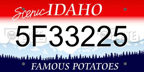 5F33225 Idaho License Plate