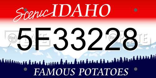 5F33228 Idaho License Plate