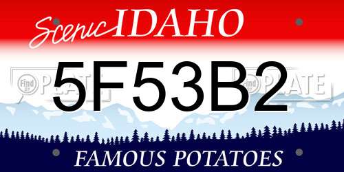 5F53B2 Idaho License Plate