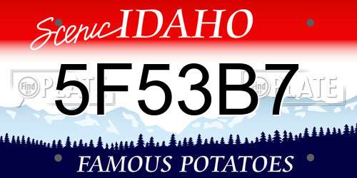 5F53B7 Idaho License Plate
