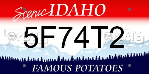5F74T2 Idaho License Plate
