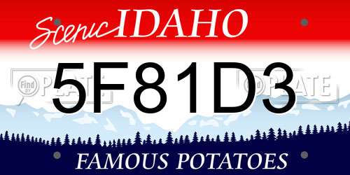 5F81D3 Idaho License Plate