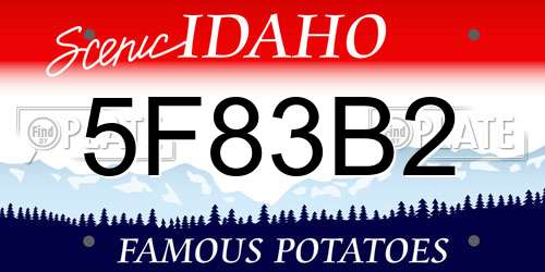 5F83B2 Idaho License Plate