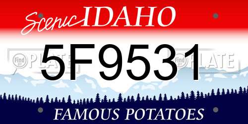 5F9531 Idaho License Plate