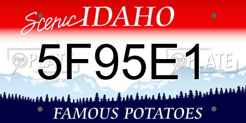 5F95E1 Idaho License Plate