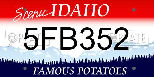 5FB352 Idaho License Plate