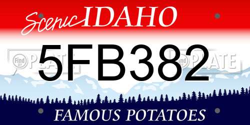 5FB382 Idaho License Plate