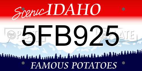 5FB925 Idaho License Plate