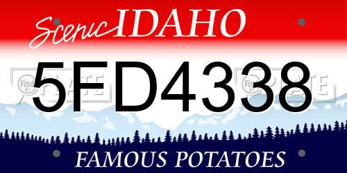 5FD4338 Idaho License Plate