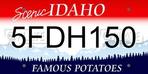 5FDH150 Idaho License Plate