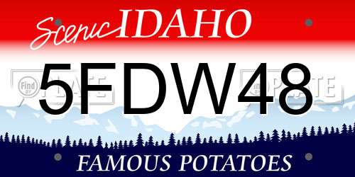 5FDW48 Idaho License Plate
