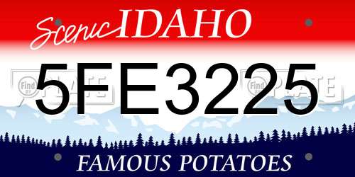 5FE3225 Idaho License Plate