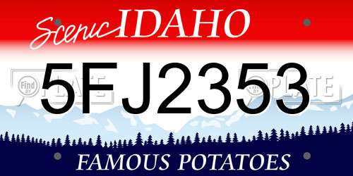5FJ2353 Idaho License Plate