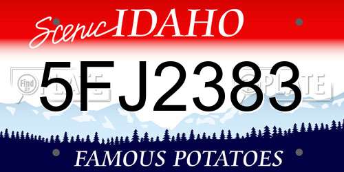 5FJ2383 Idaho License Plate