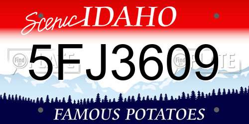 5FJ3609 Idaho License Plate