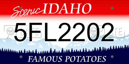 5FL2202 Idaho License Plate