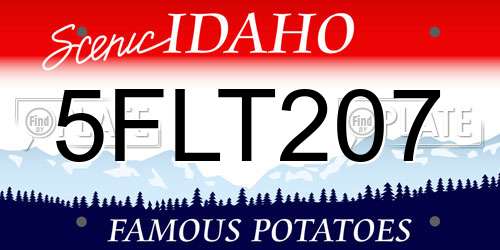 5FLT207 Idaho License Plate