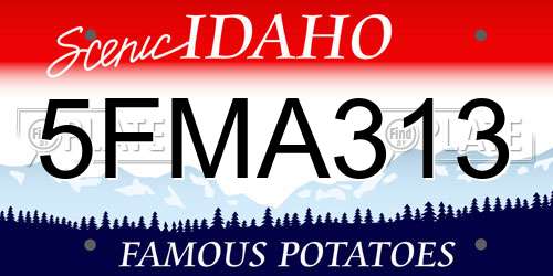 5FMA313 Idaho License Plate