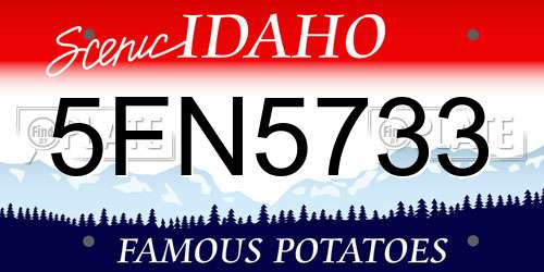 5FN5733 Idaho License Plate