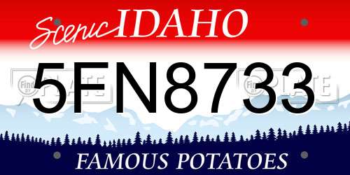 5FN8733 Idaho License Plate