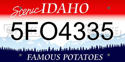 5FO4335 Idaho License Plate