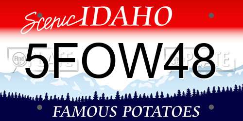 5FOW48 Idaho License Plate